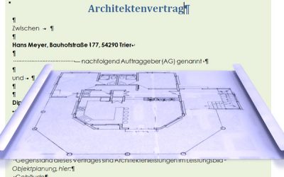 Architektenvertrag ,Baurecht, Reform