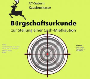 Bürgschaft, Mietkaution, Kaution,