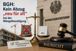 BGH entscheidet: kein Abzug Alt fuer neu bei Anspruch auf Mangelbeseitigung 